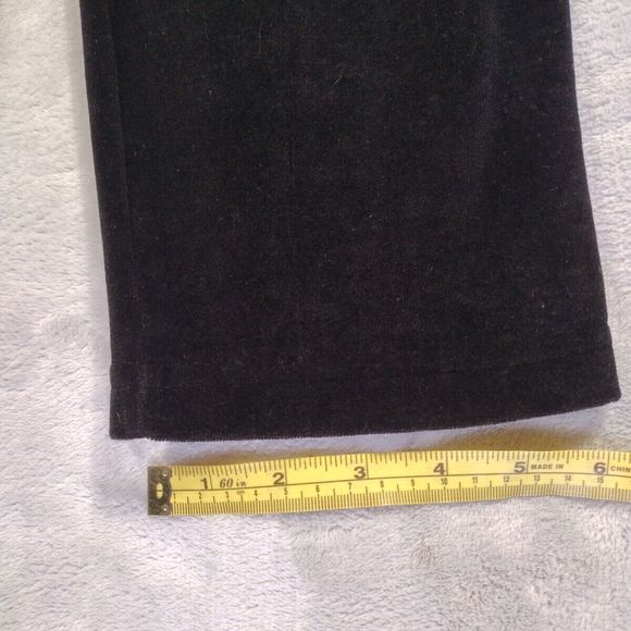 Velour Jogger Pants Black Pull On Elastic Waist Size L Vintage Liz claiborne - Picture 8 of 12